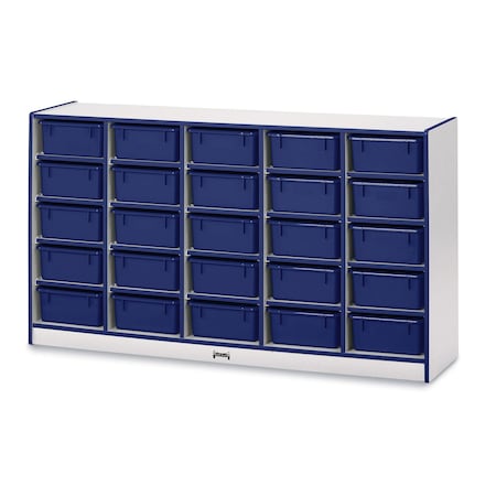 Jonti-Craft Rainbow Accents 25 Tub Mobile Storage, with Tubs, Blue 4026JCWW003